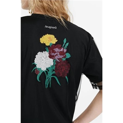 Camiseta rejilla flores