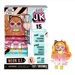 L.O.L. Surprise! JK Neon Q.T. Mini Fashion Doll with 15 Surprises
