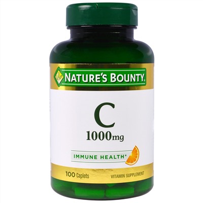 Nature's Bounty, Витамин C, 1000 мг, 100 капсуловидных таблеток