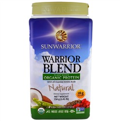 Sunwarrior, Warrior Blend, растительный органический протеин, натуральный вкус, 1,65 фунта (750 г)
