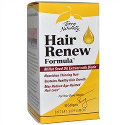 EuroPharma, Terry Naturally, Terry Naturally, Hair Renew Formula, формула восстановления волос, 60 желатиновых капсул