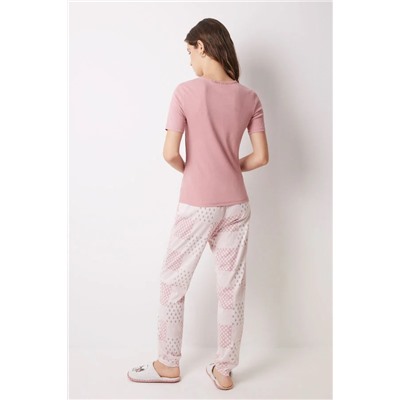 Pijama algodón Snoopy rosa