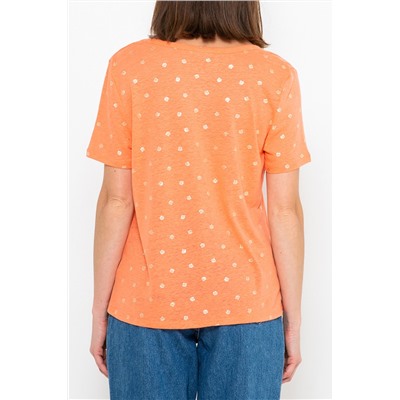 Camiseta de lino Naranja