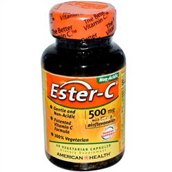 American Health, Эфир-С, 500 мг, 60 вегетарианских капсул