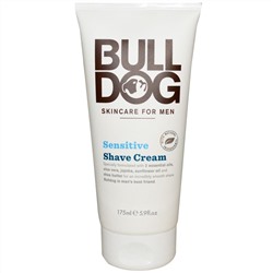 Bulldog Skincare For Men, Крем для бритья, для чувствительной кожи, 175 мл (5,9 жидких унций)