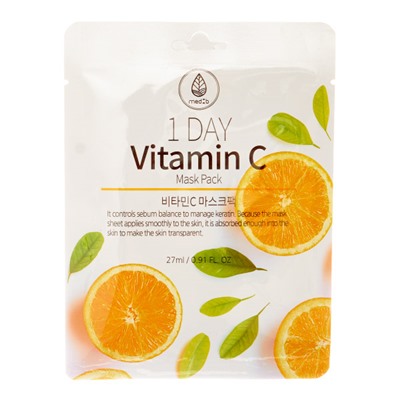 MEDB 1 Day Vitamin C Mask Pack Тканевая маска для лица с витамином С 27мл