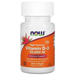 NOW Foods, Vitamin D-3, 250 mcg  (10,000 IU)