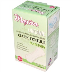 Maxim Hygiene Products, Органическая классическая контурная прокладка, светлые дни, без запаха, 30 прокладок