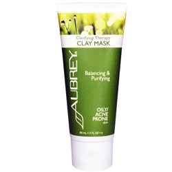 Aubrey Organics, Clarifying Therapy Clay Mask, Oily / Acne Prone Skin, 3 fl oz (89 ml)
