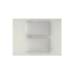 English Home Novella Premium Soft Cotton 2'li Yastık Kılıfı 50x70 Cm Gri 10040265