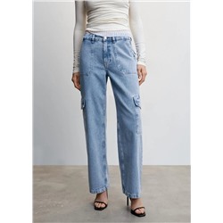 Jeans cargo bolsillos -  Mujer | MANGO OUTLET España