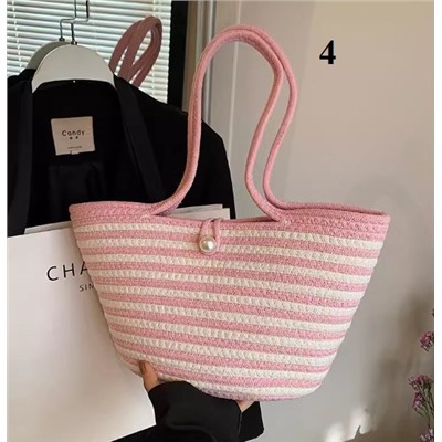 Женская плетеная соломенная сумка