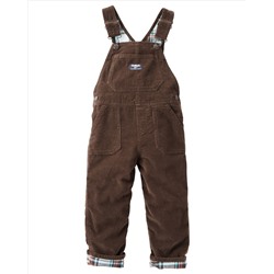 Flannel-Lined Cordroy Overalls