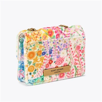 FLORAL COUTURE MICRO KENSINGTON BAG KURT GEIGER LONDON