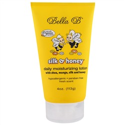 Bella B, Silk & Honey, ежедневный увлажняющий лосьон, освежающий аромат, 4 унции (113 г)