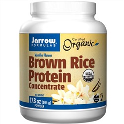Jarrow Formulas, Концентрат органического белка коричневого риса, порошок с ароматом ванили, 17,8 унций (504 г)
