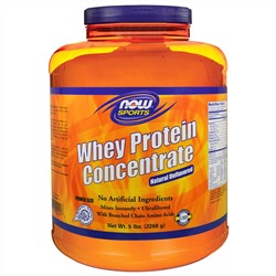 Now Foods, Whey Protein Concentrate, Natural Unflavored, 5 lbs (2268 g)