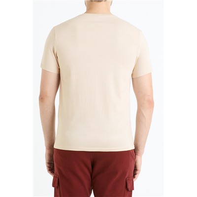 Camiseta slim fit - Beige