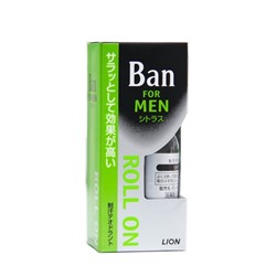 LION Дезодорант-антиперспирант мужской Ban Roll On роликовый цитрусовый аромат 30 мл.
