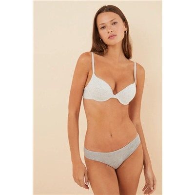 GORGEOUS Sujetador push up algodón gris