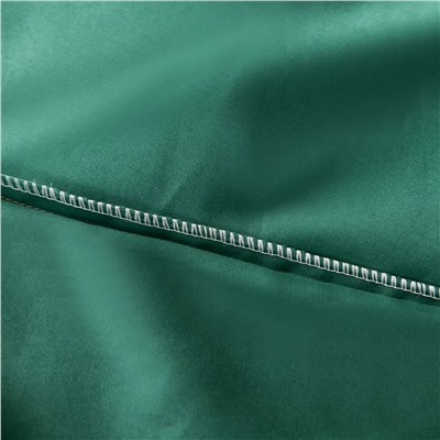 Комплект постельного белья Однотонный Сатин Премиум широкий кант на резинке OCPKR031