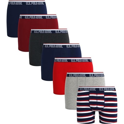 U.S. Polo Assn. Men's Underwear - Casual Stretch Boxer Briefs (7 Pack)