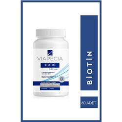 Viapecia Biotin 5000 Mg Vitamin Içeren Takviye Edici Gıda Sağlıklı Saç Cilt & Tırnak 60 Kapsül Viapecia3