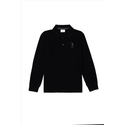 Erkek Çocuk Siyah Basic Sweatshirt