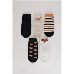 Defacto Erkek Bebek 5'li Pamuklu Uzun Çorap B1417A5NS