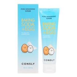 CONSLY Baking Soda &amp; Egg Pore Minimising Scrub Скраб для лица с содой и яичным белком 120мл