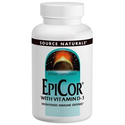 Source Naturals, EpiCor с витамином D-3, 500 мг, 120 капсул