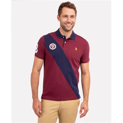 COLORBLOCK PIQUE SASH POLO SHIRT