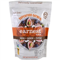 Earnest Eats, Superfood Oatmeal, Cocoa + Cashew + Pepitas, 12.6 oz (357 g)
