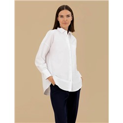 Beyaz Oversize Uzun Kollu Gömlek