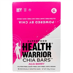 Health Warrior, Inc., Батончики чиа, ягода асаи, 15 батончиков, 375 г (13,2 унций)