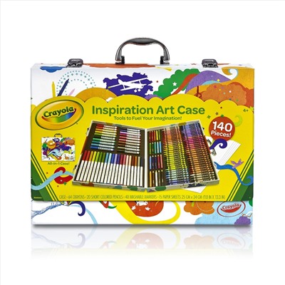 Crayola Inspiration Art Kit, 140 Pieces with Crayons, Colored Pencils, Markers