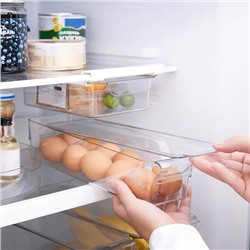 Aufbewahrungsbox für Kühlschrank, transparent, 32x10x8 cm