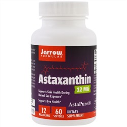 Jarrow Formulas, Астаксантин, 12 мг, 60 гелевых капсул