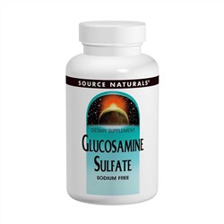 Source Naturals, Сульфат глюкозамина в порошке, без натрия, 16 унций (453.6 г)