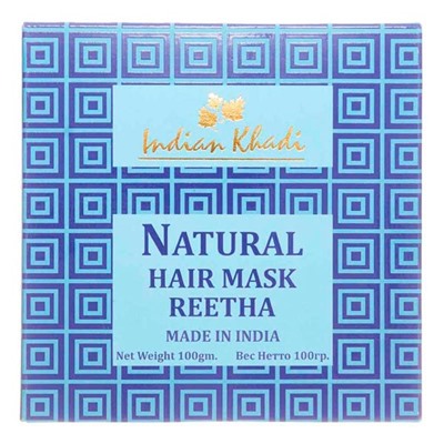 INDIAN KHADI Natural hair mask Натуральная маска для волос Ритха 100г
