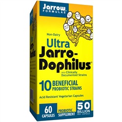 Jarrow Formulas, Пробиотик Ultra Jarro-Dophilus, 60 вегетарианских капсул (Ice)