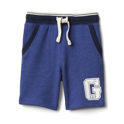 Logo patch pull-on shorts