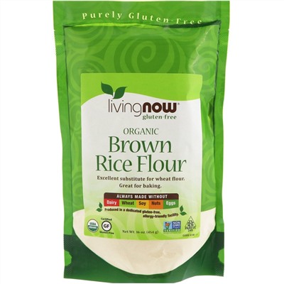 Now Foods, Organic Brown Rice Flour, 16 oz (454 g)