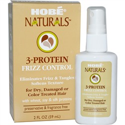 Hobe Labs, Комплекс из 3 протеинов для ухода за вьющимися волосами, 2 жидких унции (59 мл)