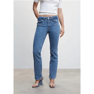 Jeans flare bolsillos -  Mujer | MANGO OUTLET España