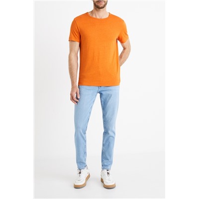 Camiseta de lino - Naranja