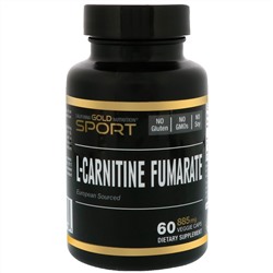 California Gold Nutrition, CGN, Спорт, L-Carnitine Fumarate, 885 мг, 60 вегетарианских капсул