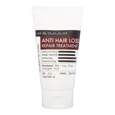 DERMA FACTORY ANTI HAIR LOSS REPAIR TREATMENT Восстанавливающий бальзам против выпадения волос 150г