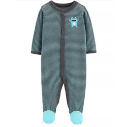 Monster Snap-Up Cotton Sleep & Play