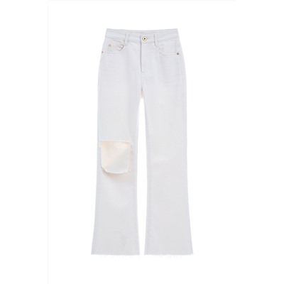 Vaquero bootcut de tiro alto Blanco